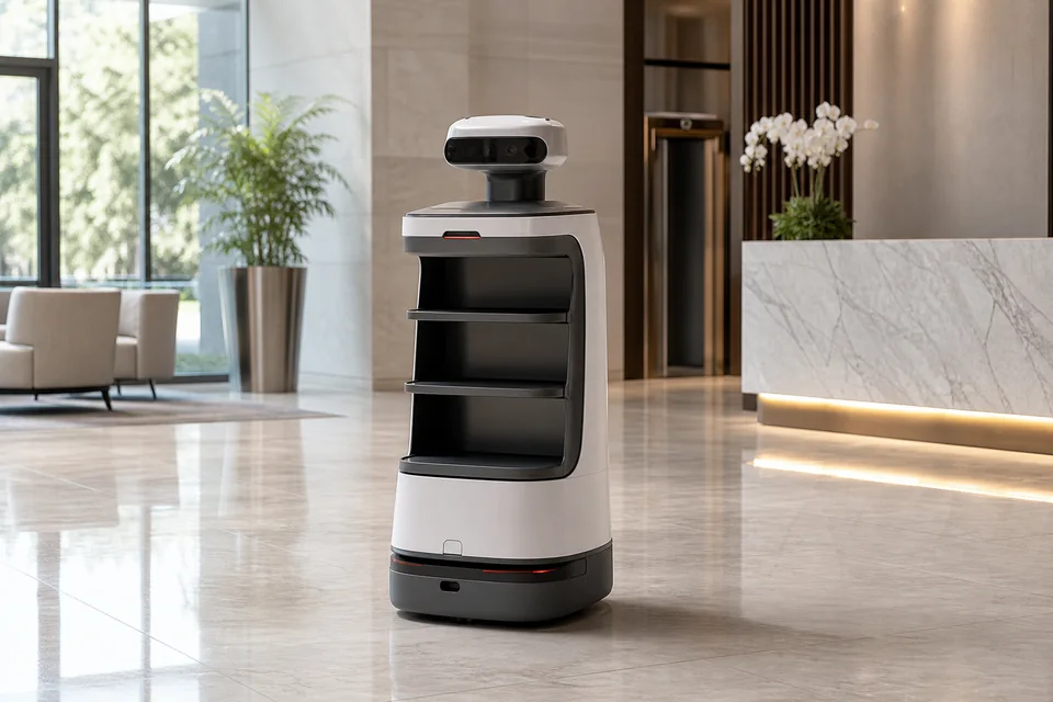 Robot profesional de servicio para negocios